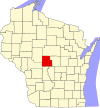 State map highlighting Wood County