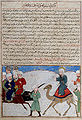 Journey of the Prophet Muhammad in the Majmac al-tawarikh (Compendium of Histories), Timurid. Herat, Afghanistan, c. 1425.