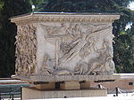 The extant base of the Column of Antoninus Pius