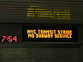 Image 34Metropolitan Transportation Authority (New York) notice of subway closure during the 2005 New York City transit strike.