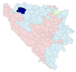Location of Prijedor