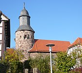 Rundturm der Dorfkirche von Reckershausen