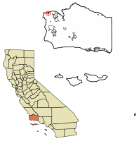 Location of Guadalupe in Santa Barbara County, California