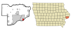 Location of Riverdale, Iowa