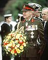 Retired Australian General Sir Phillip Bennett wearing the service dress with the khaki service cap in 1992.