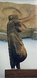 Kleine Skulptur aus Holz, Königin Teje als Taweret im Ägyptischen Museum Turin