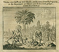Vitalis being buried alive. From the Martyrs Mirror.