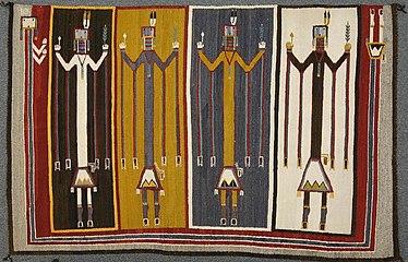 Ye'ii tapestry, Navajo, c. 1920–1930, McNay Art Museum
