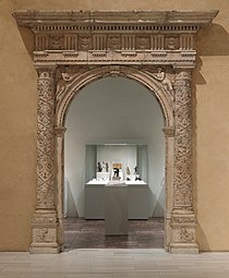 Renaissance Doric altar enframement, probably from Tuscany, Italy, c.1530–1550, marble, Metropolitan Museum of Art, New York City