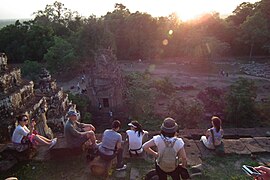 Phnom Bakheng is a viewpoint of the setting sun