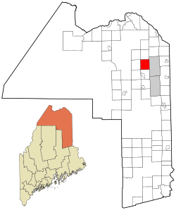 Location of Woodland, Maine