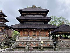 A temple building with multi-tiered roof, Batuan