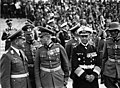 Die Wehrmachtführung beim Reichsparteitag der NSDAP 1938 (Milch, Keitel, v. Brauchitsch, Raeder, v. Weichs)