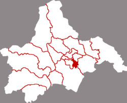 Location of Qingyang in Chengdu