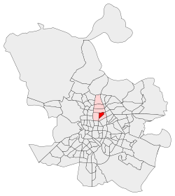 Location of Ciudad Jardín
