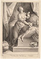 Cleopatra, by Jan Muller, after Adriaen de Vries, c. 1598