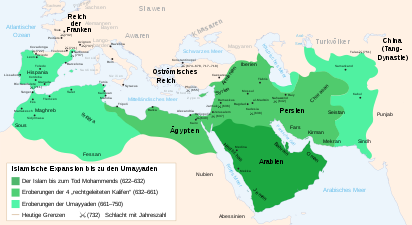 Islamische Expansion bis zum Ende der Umayyadendynastie