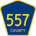 County Route 557 marker