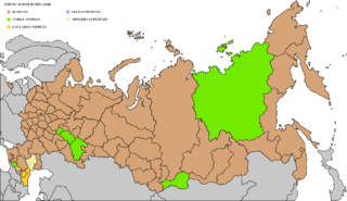 Ethnic map of Russia, 2010