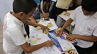 Salvadoran boys coloring, San Pedro Perulapán