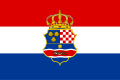 Unofficial,[a] but common flag of the Kingdom of Croatia-Slavonia