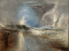 Joseph Mallord William Turner, Rockets and Blue Lights (Close at Hand) to Warn Steamboats of Shoal Water, 1840, oil on canvas [15] Archived October 20, 2020, at the Wayback Machine