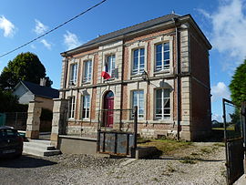 The town hall in Justine-Herbigny