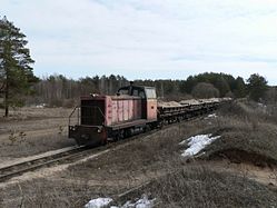 ТУ7 – № 1703 mit Güterzug