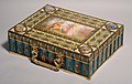 Casket with champlevé portraits commissioned by Queen Elisabeth of Romania as a gift for the artist Jean-Jules-Antoine Lecomte du Nouÿ. Khalili Collection of Enamels of the World