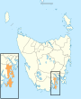 Map showing Kingborough LGA in Tasmania