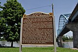 Marker relating the history of Leavenworth, Kansas.