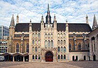 Guildhall, London, in the City of London, is the seat of the Corporation of London, the governing body of the city.