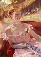 Woman with a Pearl Necklace in a Loge, 1879, oil on canvas, 81 × 60 cm, Philadelphia Museum of Art