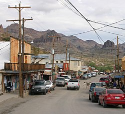Main street of Oatman, August 2005