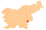 The location of the Municipality of Šentjernej