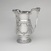 Pitcher; circa 1872; silver; overall: 28.6 x 15.6 x 21.9 cm; Metropolitan Museum of Art