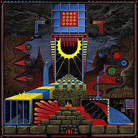 Cover art of Polygondwanaland, a public domain album by Australian psychedelic rock band King Gizzard & the Lizard Wizard, released under an open source licence in 2017.
