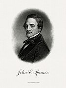 SPENCER, John C-Treasury (BEP engraved portrait)