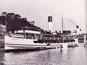 Painted white for the 1928 Roman Catholic Congress to carry delegates to Manly.
