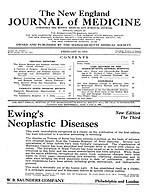 February 23, 1928, cover of The New England Journal of Medicine. First use of present name.
