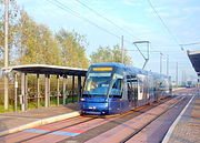 Tram leaving the southern terminus