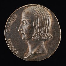 Proper left profile of Bembo, as a medal in bronze, 3.45 cm., ca. 1523, by Valerio Belli, National Gallery of Art in Washington.