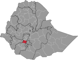 Wolaita Zone location in Ethiopia