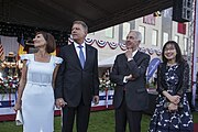 First Lady Carmen Iohannis, President Klaus Iohannis, and Ambassador Hans G. Klemm at the 2018 event