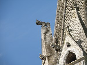 Detail of the south tower, with statuary of Chimeras