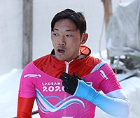 Taido Nagao beim Skeleton-Wettbewerb