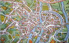 Stadtkarte Bamberg von 1617