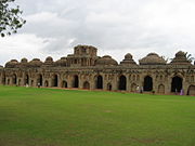 Gajashaala, or elephant's stable, was built by the Vijayanagar rulers for their war elephants.[269]