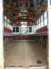 The interior of a pick-up truck songthaew in Sakon Nakhon