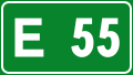European road number sign (formerly used )